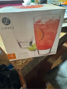 Libbey Clear Classic 18 oz Tumbler Glasses - Clear (Set of 4)